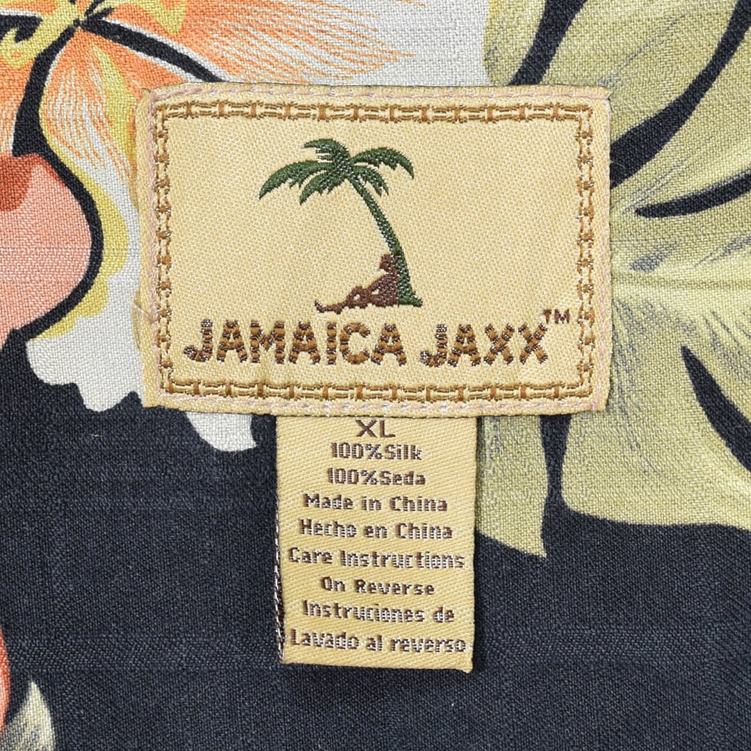 ゆるダボ　jamaica jaxx アロハシャツ　silk100%  開襟