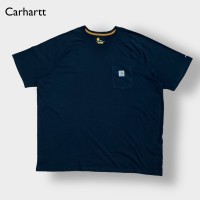 【Carhartt】3XL ビッグシルエット ワンポイント ポケットTシャツ ポケT カーハート FORCE ラグラン ブラック半袖 夏物 US古着 | Vintage.City ヴィンテージ 古着