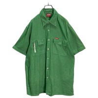 90s SAXOO S/S Green design shirt | Vintage.City ヴィンテージ 古着