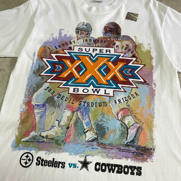 90年代 USA製 NFL スーパーボール 1996 アート プリント Tシャツ