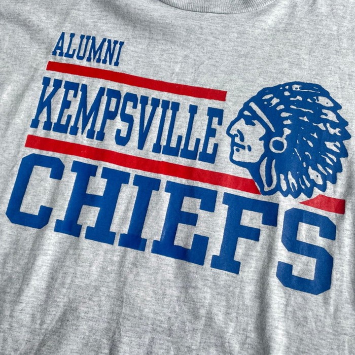 90年代 USA製 KEMPSVILLE CHIEFS アメフト カレッジチームロゴ プリント Tシャツ メンズXL | Vintage.City 빈티지숍, 빈티지 코디 정보