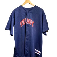 90s REDSOX レッドソックス Majestic MLB BASEBALL ベースボールシャツ ユニフォーム | Vintage.City ヴィンテージ 古着