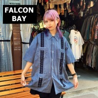 FALCON BAY キューバシャツ L ブルー 紺 刺繍 ポケット デニム 6083 | Vintage.City 빈티지숍, 빈티지 코디 정보