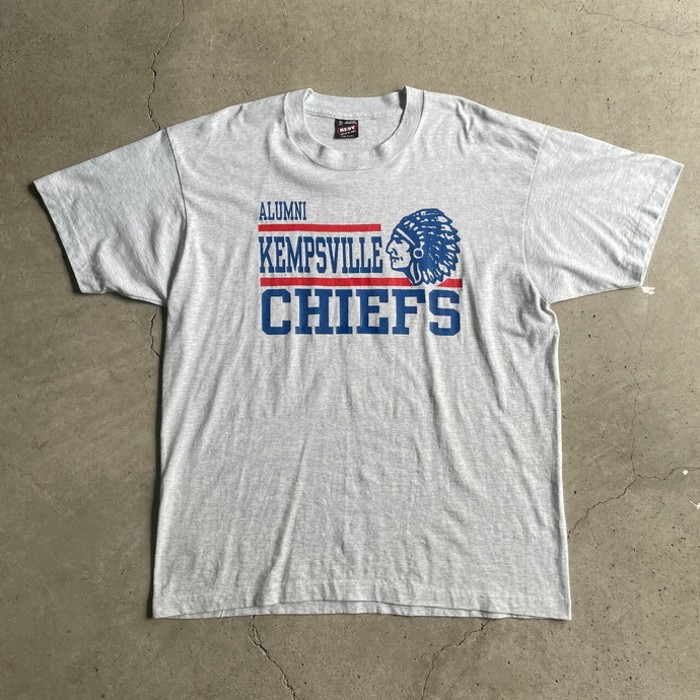 90年代 USA製 KEMPSVILLE CHIEFS アメフト カレッジチームロゴ プリント Tシャツ メンズXL | Vintage.City 빈티지숍, 빈티지 코디 정보