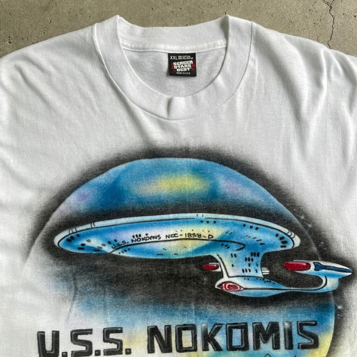 ビッグサイズ 90年代 USA製 U.S.S.NOKOMIS 宇宙船 エアブラシ アート プリントTシャツ メンズ2XL | Vintage.City 빈티지숍, 빈티지 코디 정보