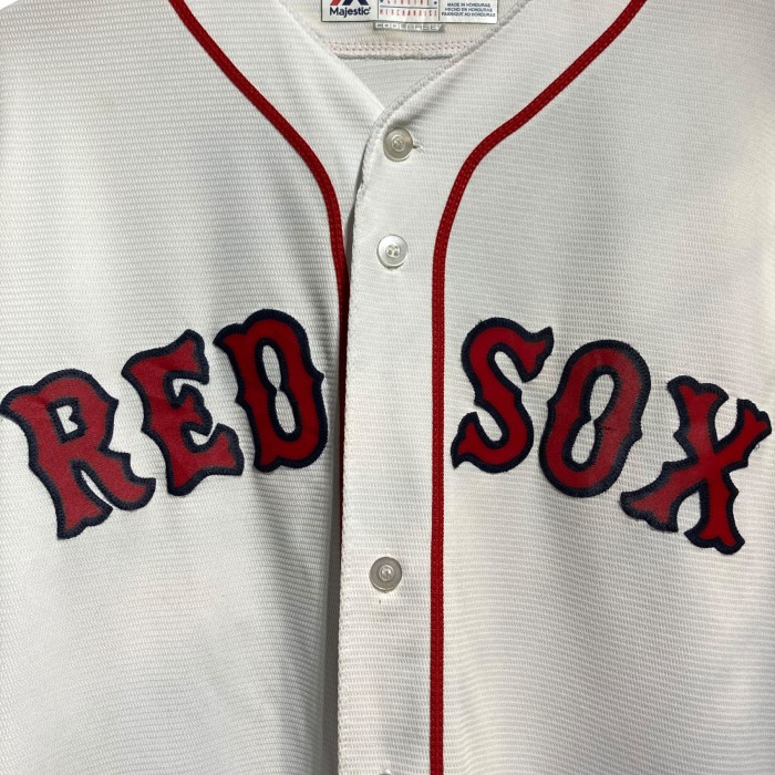 REDSOX レッドソックス Majestic MLB BASEBALL ベースボールシャツ ユニフォーム | Vintage.City 빈티지숍, 빈티지 코디 정보