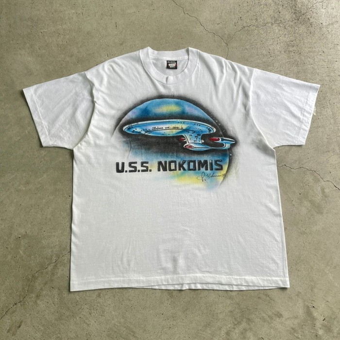 ビッグサイズ 90年代 USA製 U.S.S.NOKOMIS 宇宙船 エアブラシ アート プリントTシャツ メンズ2XL | Vintage.City 古着屋、古着コーデ情報を発信