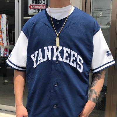 MLB ニューヨークヤンキース ベースボールシャツ  ゲームシャツ M 古着 古着屋 埼玉 ストリート オンライン 通販 | Vintage.City ヴィンテージ 古着