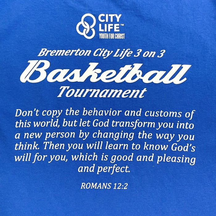 【PORT&COMPANY】3on3 バスケットボール Tシャツ ロゴ バックプリント ブルー basketball 半袖 夏物 US古着 | Vintage.City 빈티지숍, 빈티지 코디 정보