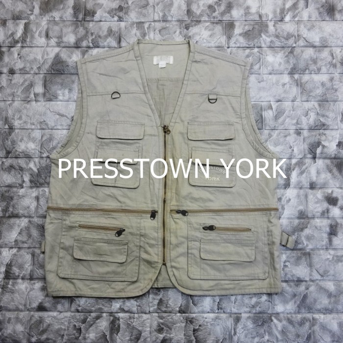 PRESSTOWN YORK フィッシングベスト ベージュ ポケット フルジップ 7933 | Vintage.City Vintage Shops, Vintage Fashion Trends