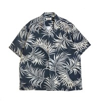 Caribbean / Open collar silk blend black aloha shirt | Vintage.City ヴィンテージ 古着