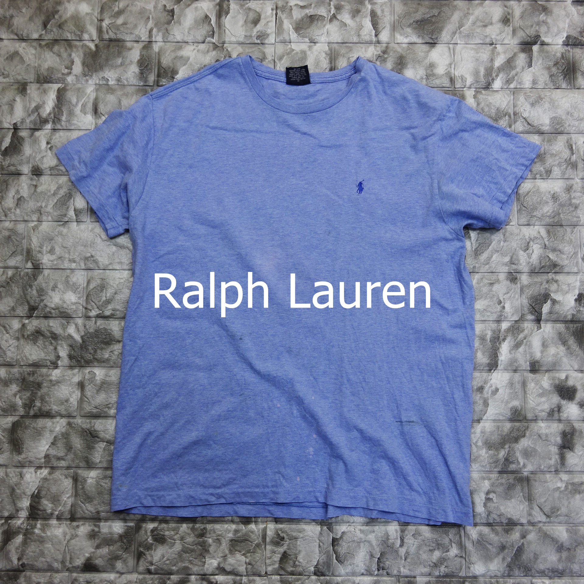ラルフローレン 半袖Tシャツ M ラベンダー 刺繍ロゴ クルーネック
