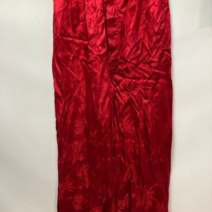 90’s China風パジャマサテンパンツ　赤 | Vintage.City 古着屋、古着コーデ情報を発信