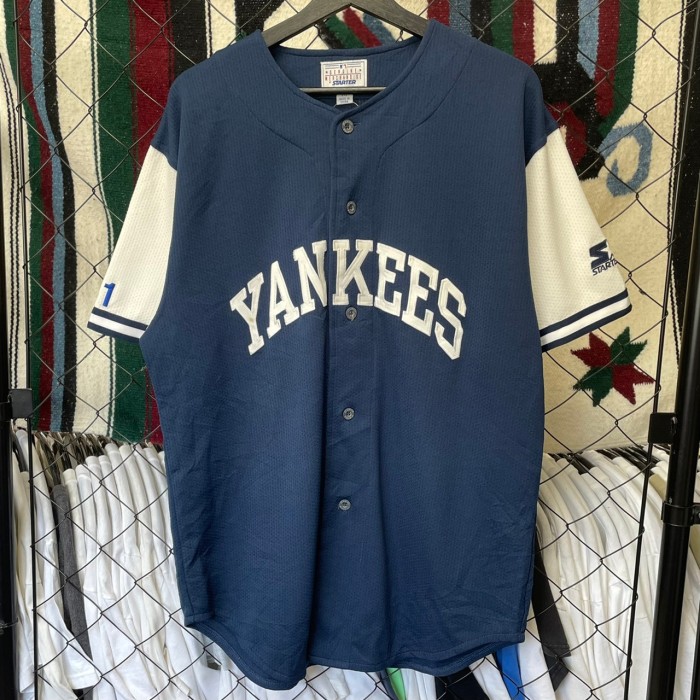 MLB ニューヨークヤンキース ベースボールシャツ  ゲームシャツ M 古着 古着屋 埼玉 ストリート オンライン 通販 | Vintage.City 古着屋、古着コーデ情報を発信