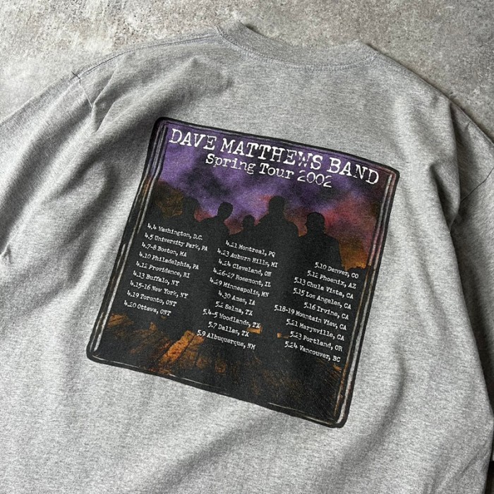 00s USA製 Dave Matthews Band 2002 ツアー プリント 半袖 Tシャツ L / 00年代 アメリカ製 デイヴ マシューズ バンT バンド | Vintage.City 빈티지숍, 빈티지 코디 정보