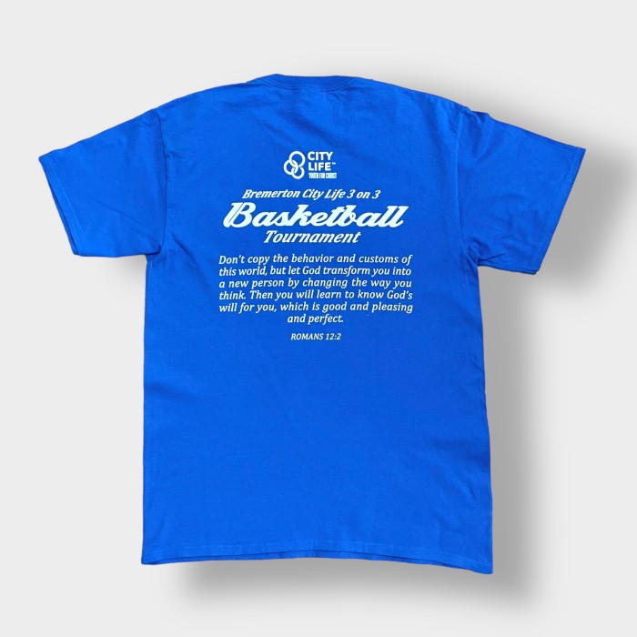 【PORT&COMPANY】3on3 バスケットボール Tシャツ ロゴ バックプリント ブルー basketball 半袖 夏物 US古着 | Vintage.City 古着屋、古着コーデ情報を発信