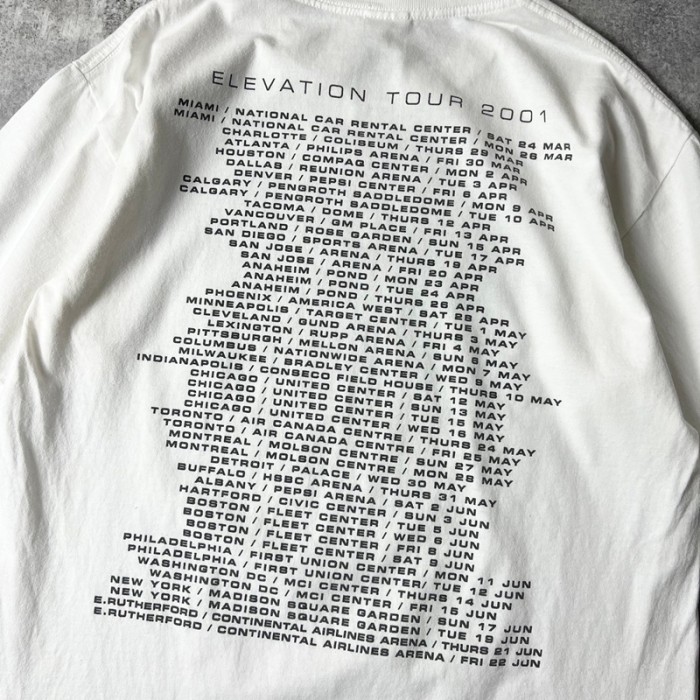 00s USA製 U2 オフィシャル 2001 Elevation ツアー プリント 半袖 Tシャツ L / 00年代 アメリカ製 オールド バンド バンT | Vintage.City 빈티지숍, 빈티지 코디 정보
