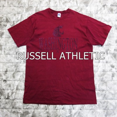 ラッセルアスレティック Tシャツ XL ワインレッド USA製 胸ロゴ 半袖 赤 7937 | Vintage.City ヴィンテージ 古着