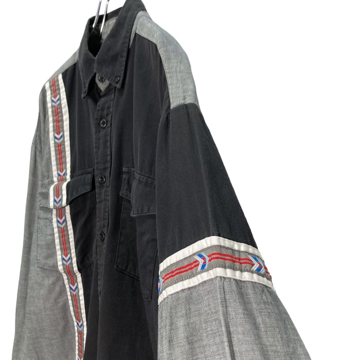80s PANHANDLE SLIM L/S asymmetry design shirt | Vintage.City 古着屋、古着コーデ情報を発信
