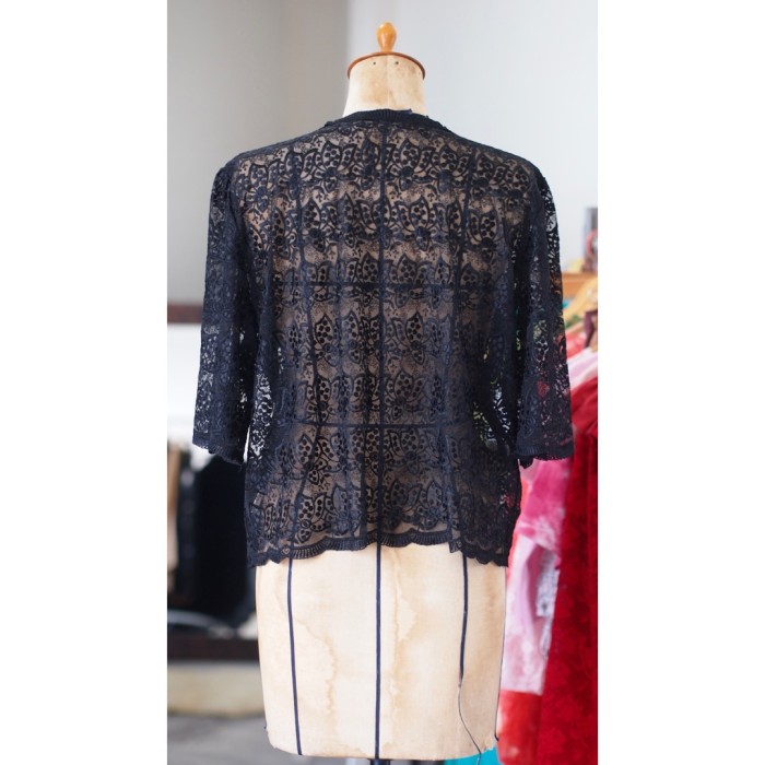#665 embroidery cardigan / 刺繍カーディガン シアー | Vintage.City 빈티지숍, 빈티지 코디 정보