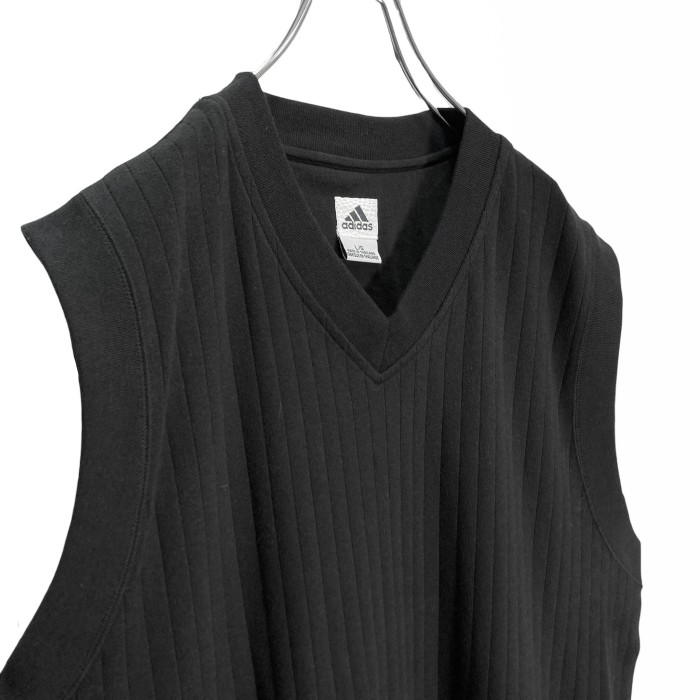 90s adidas rib design sweat vest | Vintage.City 古着屋、古着コーデ情報を発信