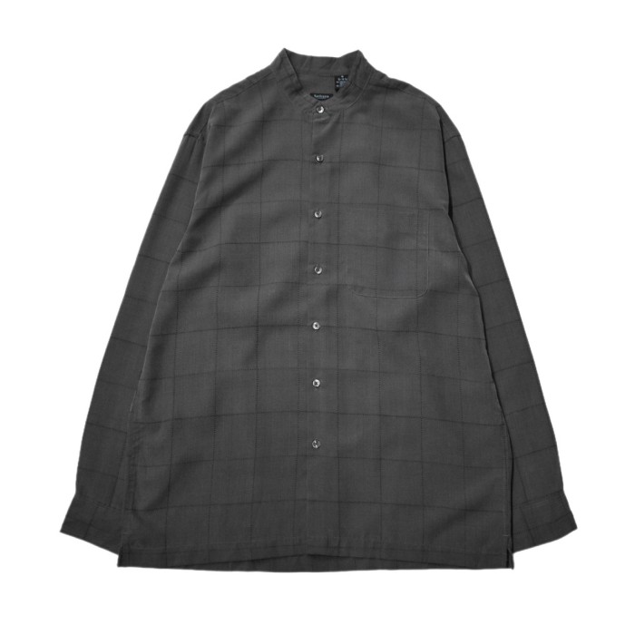 Checked Design Stand Collar L/S Shirt | Vintage.City 빈티지숍, 빈티지 코디 정보