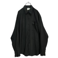 90s Roco L/S wrinkle design black shirt | Vintage.City ヴィンテージ 古着