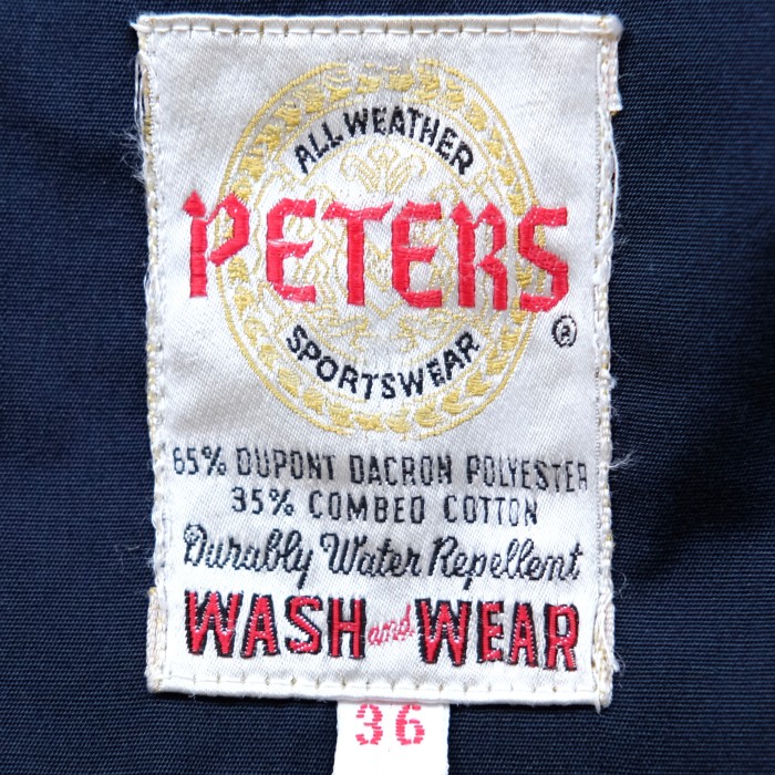 Peters 60s コットンダクロンポリハリントンジャケット MADE IN USA | Vintage.City 古着屋、古着コーデ情報を発信