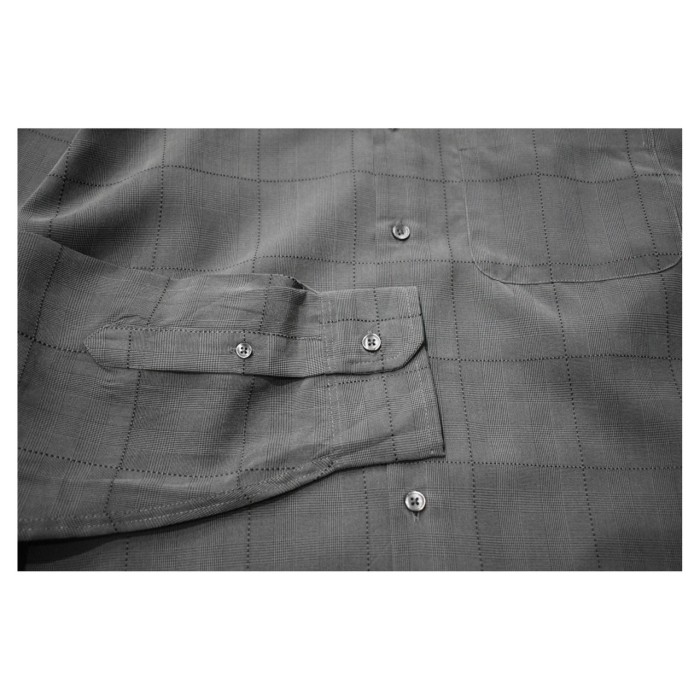 Checked Design Stand Collar L/S Shirt | Vintage.City 빈티지숍, 빈티지 코디 정보