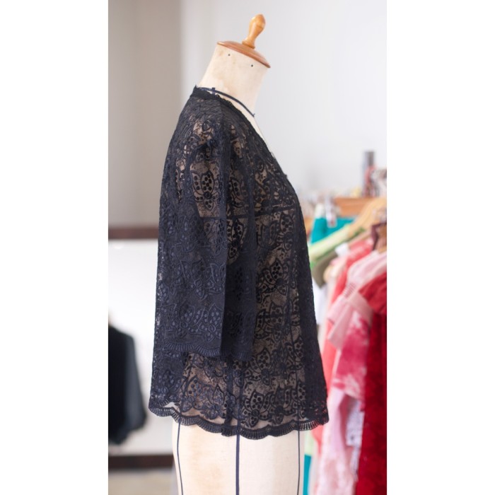 #665 embroidery cardigan / 刺繍カーディガン シアー | Vintage.City 빈티지숍, 빈티지 코디 정보