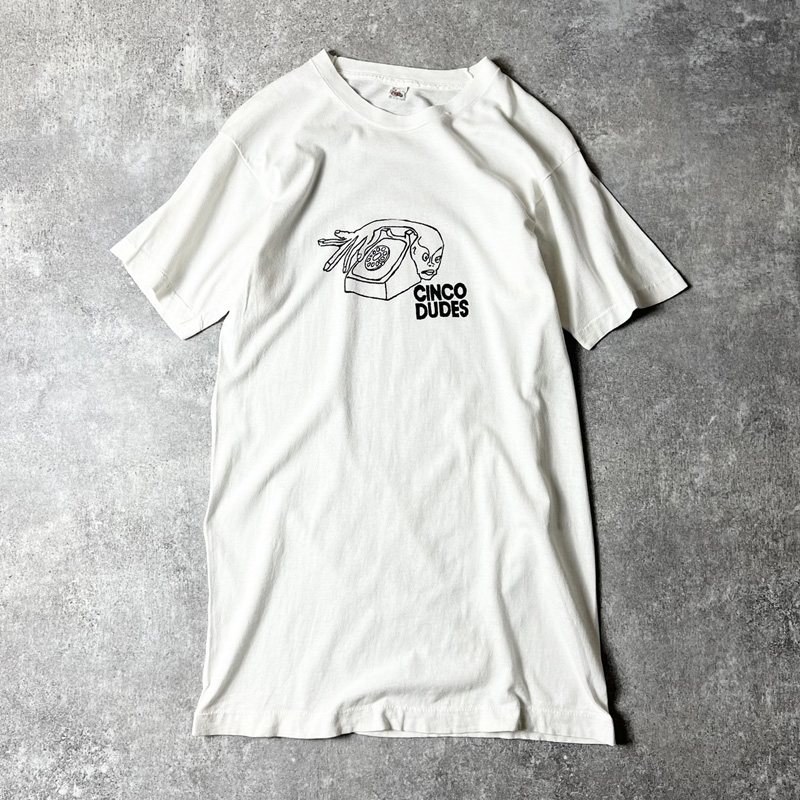 80s USA製 CINCO DUDES キャラクター アート プリント 半袖 Tシャツ L ...