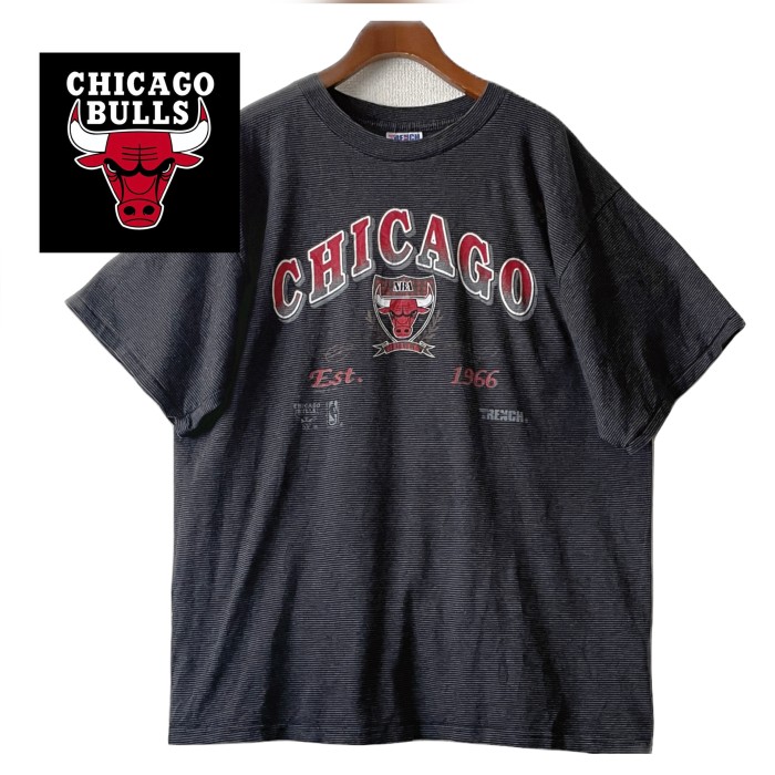 希少 USA 製 90s ヴィンテージ Tシャツ NBA × Chicago シカゴ ブルズ ...