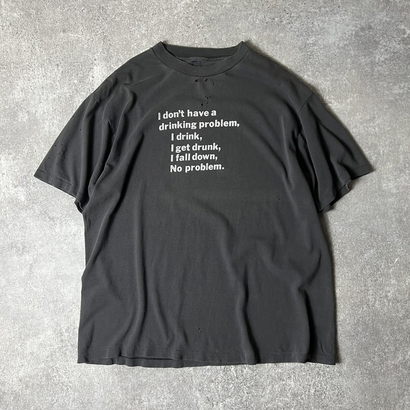 雰囲気系 90s ジョーク メッセージ プリント 半袖 Tシャツ / 90年代 ...