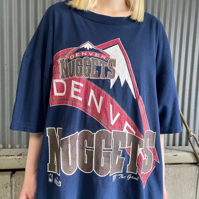 ビッグサイズ 90年代 NBA DENVER NUGGETS チームロゴ プリントTシャツ ...