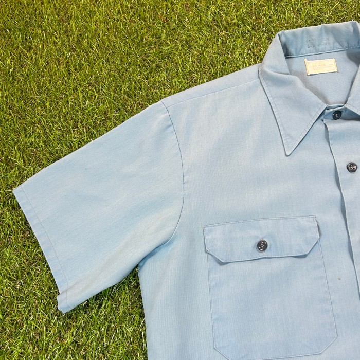70s BIG MAC Work Shirt / Vintage ヴィンテージ  ワーク シャツ 半袖 水色 | Vintage.City 빈티지숍, 빈티지 코디 정보