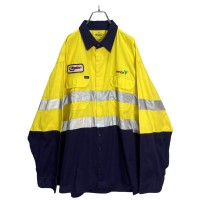 90-00s Bisley L/S bigsized reflector work shirt | Vintage.City ヴィンテージ 古着