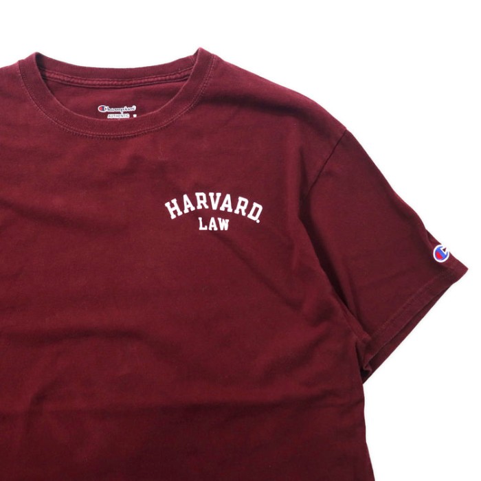 Champion カレッジプリントTシャツ XL ボルドー コットン HARVARD | Vintage.City 古着屋、古着コーデ情報を発信