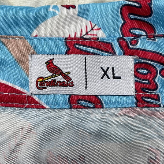 MLB  St.Lois Cardinals セントルイス・カージナルス 総柄 半袖 ポリエステルシャツ メンズXL | Vintage.City 빈티지숍, 빈티지 코디 정보
