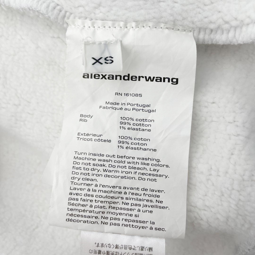 Alexander Wang アレキサンダーワン パーカー ロゴパッチ XS グレー