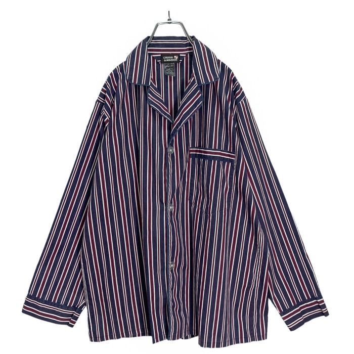 90s CROSS&WINSOR L/S stripe pajamas shirt | Vintage.City 빈티지숍, 빈티지 코디 정보