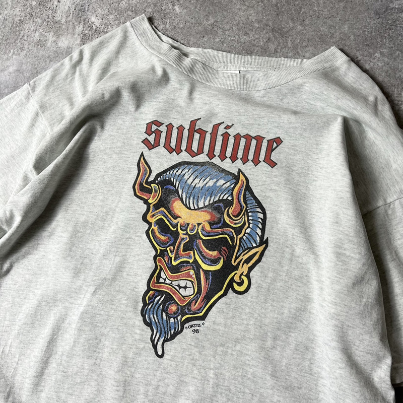 90s SUBLIME OPIE ORTIZ 鬼 アート プリント 半袖 Tシャツ XL / 90年代