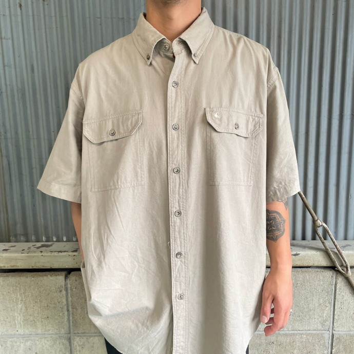 ビッグサイズ Carhartt カーハート ボタンダウン 半袖ワークシャツ