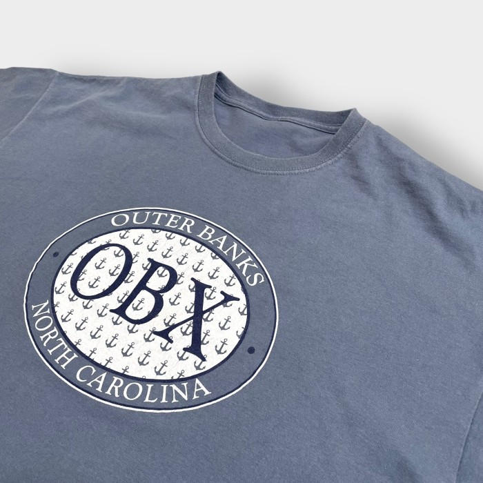 【USA古着】OUTER BANKS NORTH CAROLINA ロゴ プリント Tシャツ ブルーグレー 半袖 夏物 OBX | Vintage.City 빈티지숍, 빈티지 코디 정보