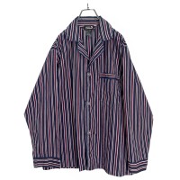90s CROSS&WINSOR L/S stripe pajamas shirt | Vintage.City ヴィンテージ 古着