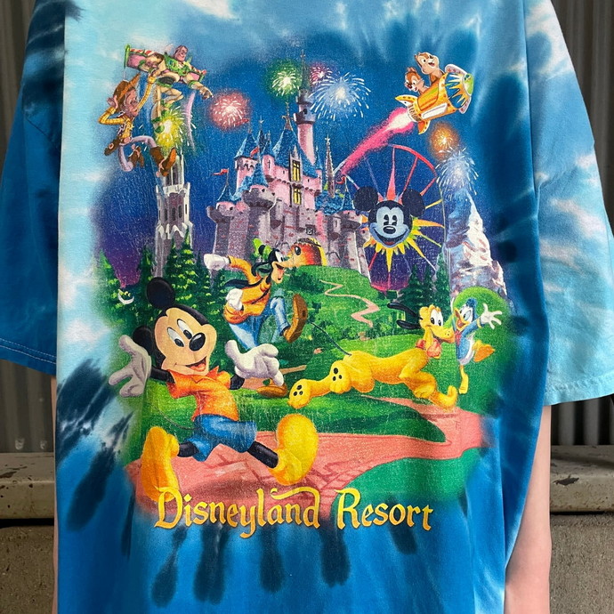 ビッグサイズ Disneyland resort ディズニー タイダイ プリントTシャツ ...
