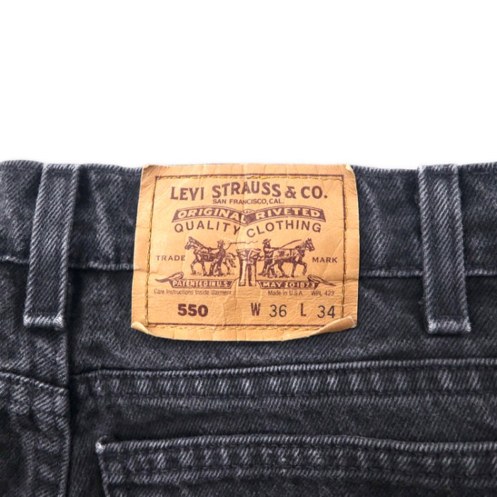 USA製 Levi's 90年代 テーパード ブラックデニムパンツ 550 ブラック 36 オレンジタブ 40550-4159 ルーズフィット | Vintage.City 古着屋、古着コーデ情報を発信