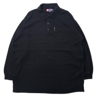 CHAPS RALPH LAUREN 長袖ポロシャツ XL ブラック コットン ビッグサイズ | Vintage.City ヴィンテージ 古着