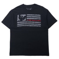 CAMBURG プリントTシャツ XL ブラック コットン 星条旗 ビッグサイズ | Vintage.City ヴィンテージ 古着