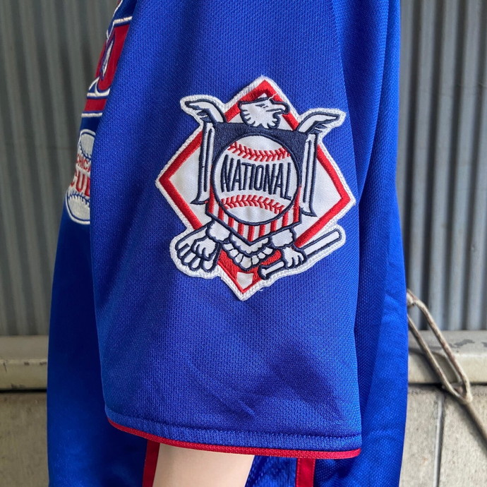 【美品】  MLB カブス 半袖シャツ ナイロンジャケット プルオーバー L