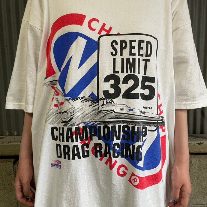NHRA Drag Racing 325mph Speed Limit レーシング プリントTシャツ メンズ レディース ワンサイズ | Vintage .City